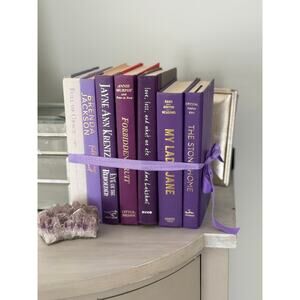 Vintage ombré effect purple Decorative Book collection, purple vintage books